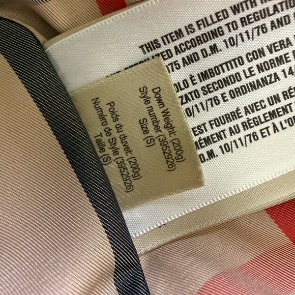 Burberry Brit quilted down puffer coat army green dark olive size Small - Picture 14 of 16